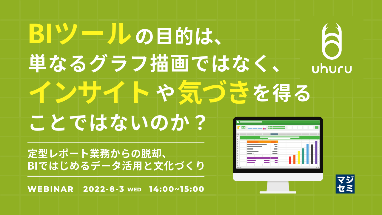 BIツールの目的は、単なるグラフ描画ではなく、インサイトや”気づき”を得ることではないのか? ~定型レポート業務からの脱却、BIではじめるデータ活用と文化づくり~