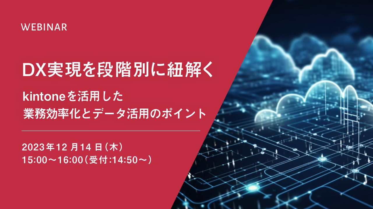 DX実現を段階別に紐解く ~kintoneを活用した業務効率化とデータ活用のポイント~